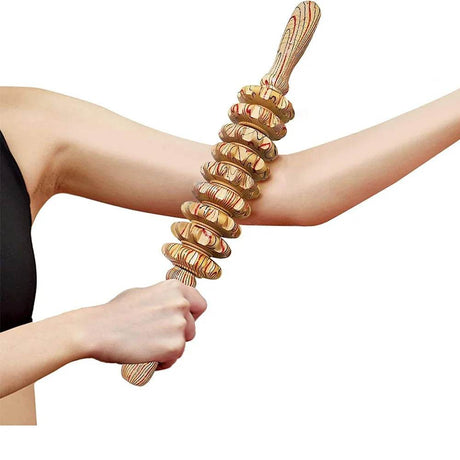 Wooden Curved Body Massage Roller For Cellulite Relief - STAWHO - Sleep Galleria