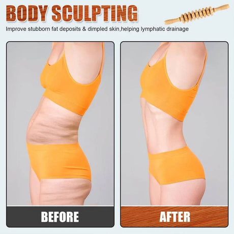 Wooden Curved Body Massage Roller For Cellulite Relief - STAWHO - Sleep Galleria