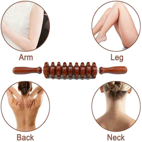 Wooden Curved Body Massage Roller For Cellulite Relief - STAWHO - Sleep Galleria