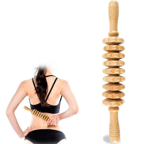 Wooden Curved Body Massage Roller For Cellulite Relief - STAWHO - Sleep Galleria