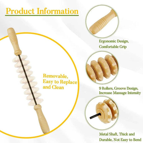 Wooden Curved Body Massage Roller For Cellulite Relief - STAWHO - Sleep Galleria