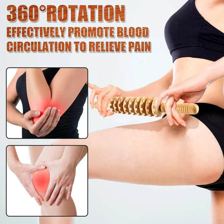 Wooden Curved Body Massage Roller For Cellulite Relief - STAWHO - Sleep Galleria