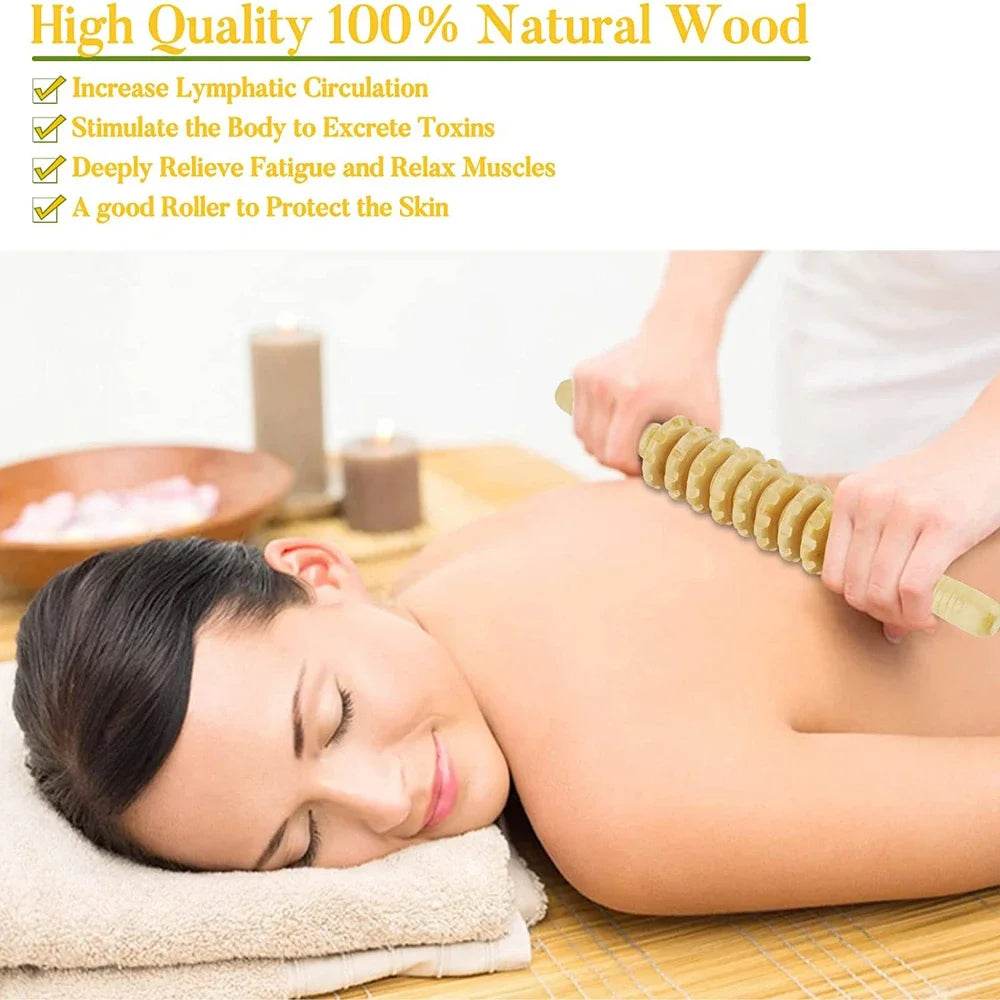 Wooden Curved Body Massage Roller For Cellulite Relief - STAWHO - Sleep Galleria
