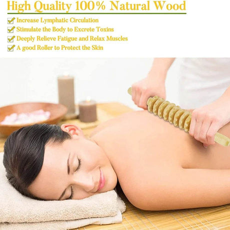 Wooden Curved Body Massage Roller For Cellulite Relief - STAWHO - Sleep Galleria
