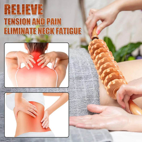 Wooden Curved Body Massage Roller For Cellulite Relief - STAWHO - Sleep Galleria