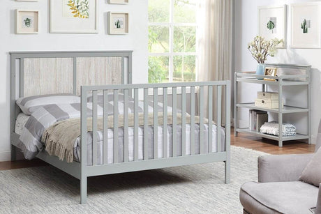 4 - in - 1 Convertible Wooden Grey Baby Crib - Suite Bebe - Sleep Galleria
