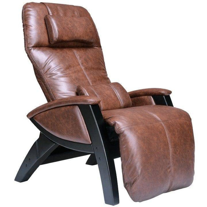Svago Zero Gravity Chair Cognac & Black Wood Svago ZGR Plus SV395 Zero Gravity Recliner