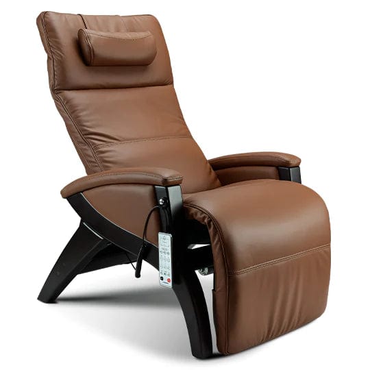Svago Zero Gravity Chair Tan & Dark Walnut Svago Newton SV-630 Zero Gravity Recliner