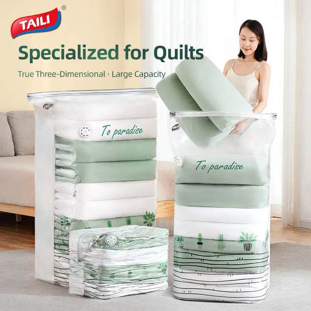 Cubic Vacuum Compression Storage Bags for Clothes and Travel - Taili - Sleep Galleria