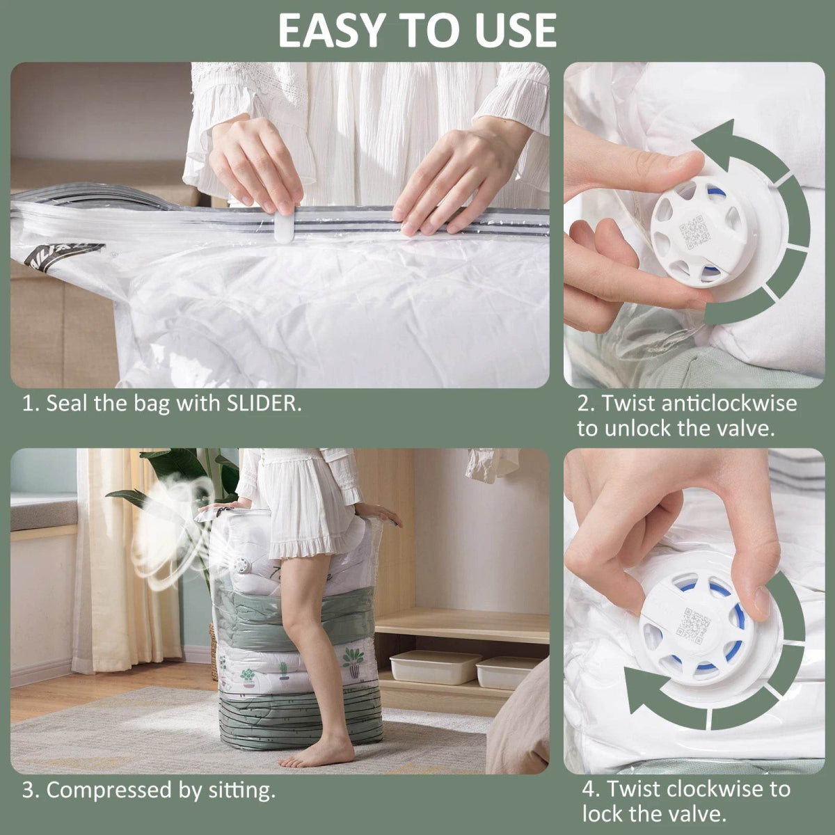 Cubic Vacuum Compression Storage Bags for Clothes and Travel - Taili - Sleep Galleria