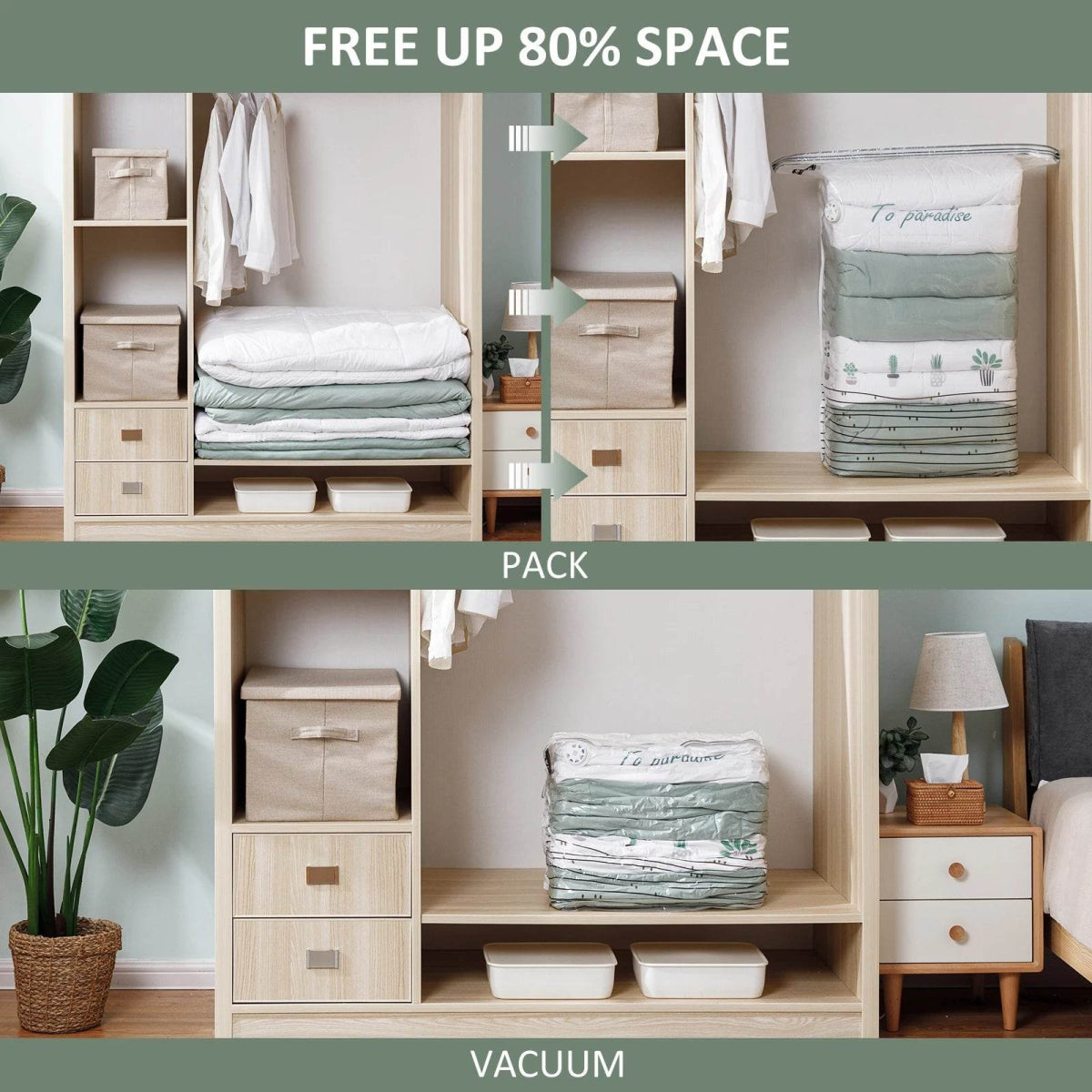 Cubic Vacuum Compression Storage Bags for Clothes and Travel - Taili - Sleep Galleria