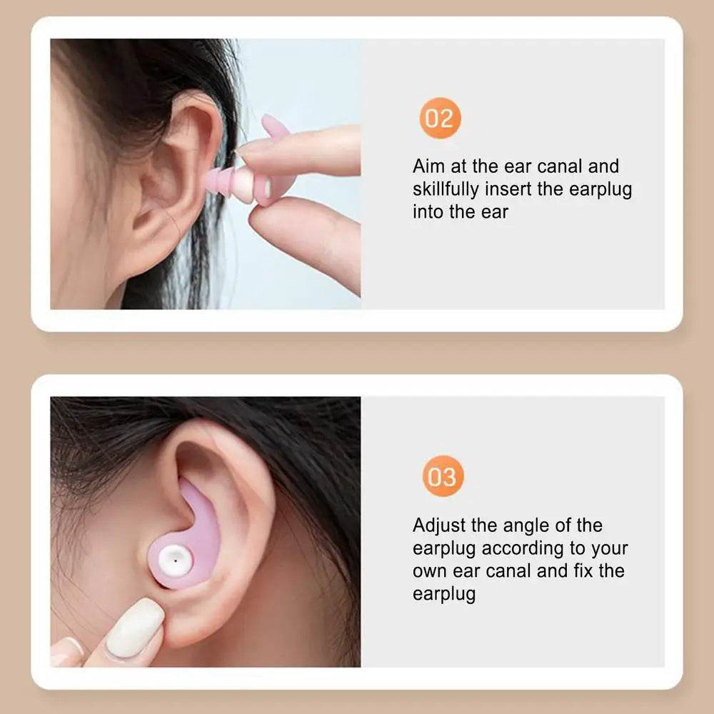 Silicone Waterproof Noise Isolating Ear Plugs Set - Tmddotda - Sleep Galleria