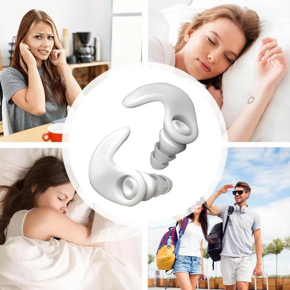 Silicone Waterproof Noise Isolating Ear Plugs Set - Tmddotda - Sleep Galleria
