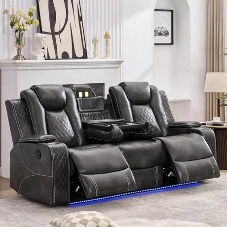 Power Reclining 3 - Seater Sofa With Wireless Charger - TODRANI - Sleep Galleria