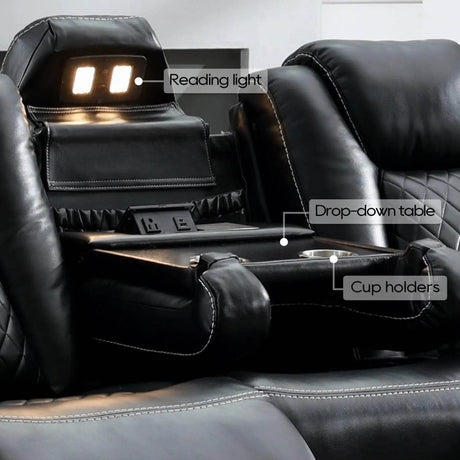 Power Reclining 3 - Seater Sofa With Wireless Charger - TODRANI - Sleep Galleria