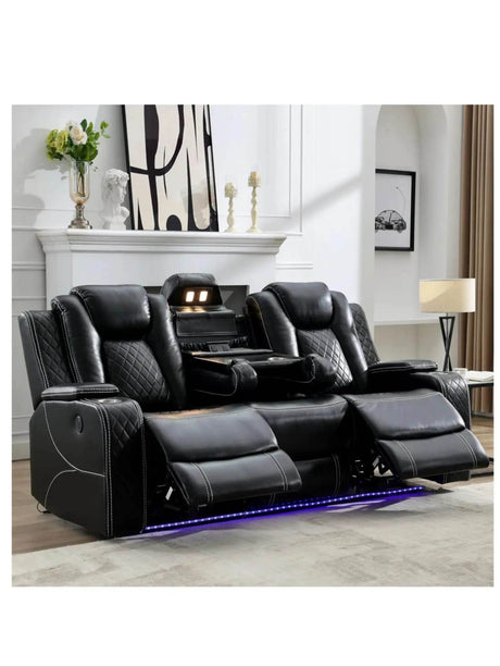 Power Reclining 3 - Seater Sofa With Wireless Charger - TODRANI - Sleep Galleria