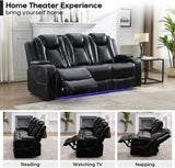 Power Reclining 3 - Seater Sofa With Wireless Charger - TODRANI - Sleep Galleria