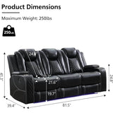 Power Reclining 3 - Seater Sofa With Wireless Charger - TODRANI - Sleep Galleria