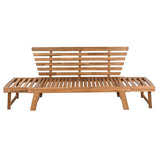 Outdoor Adjustable Acacia Wood Patio Daybed With Cushions - Sleep Galleria