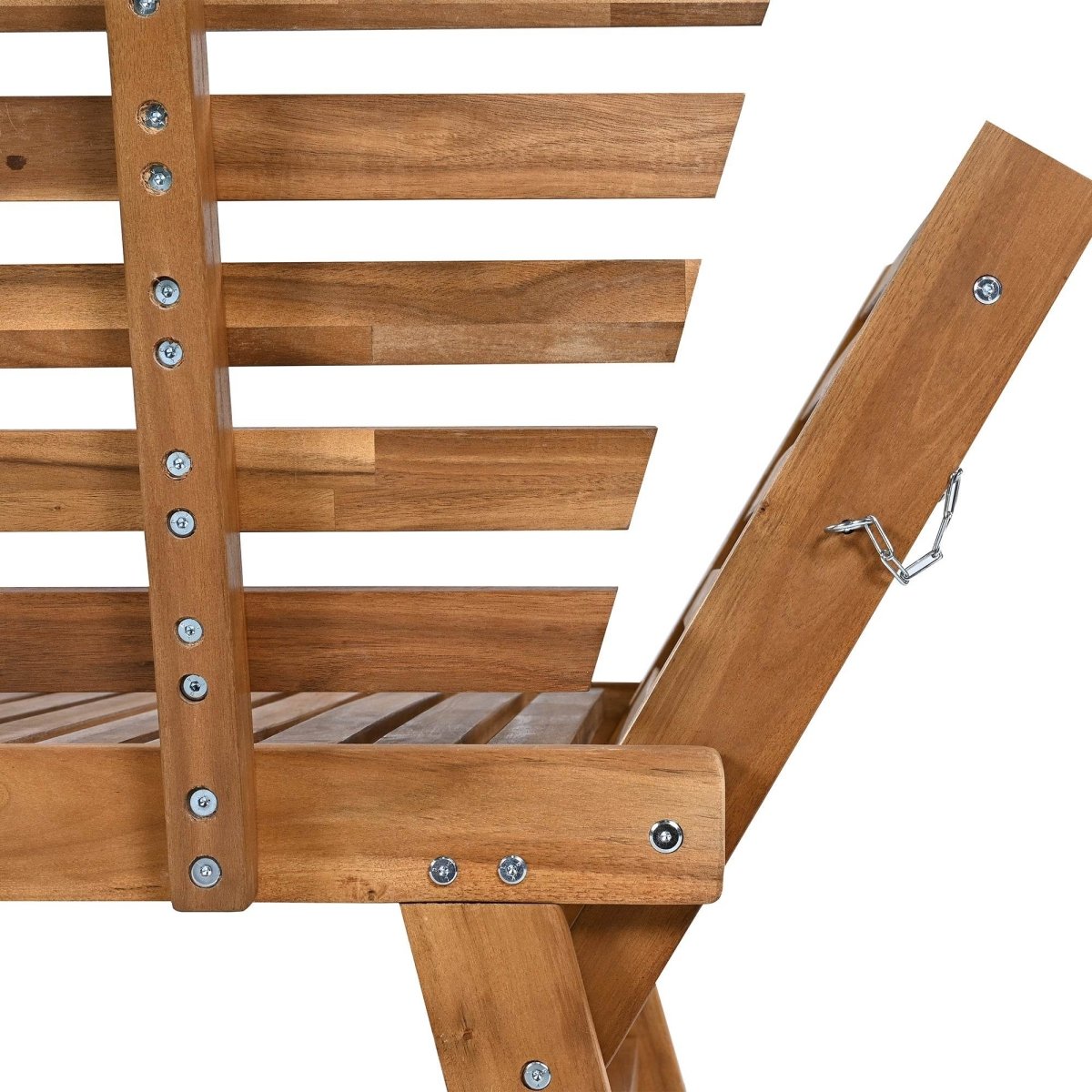 Outdoor Adjustable Acacia Wood Patio Daybed With Cushions - Sleep Galleria