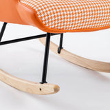 Modern Cotton Linen Upholstered Rocking Chair With Armrests - Sleep Galleria