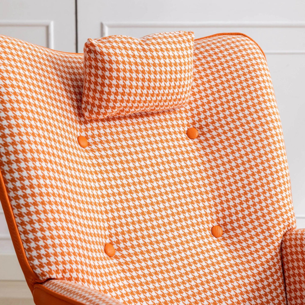 Modern Cotton Linen Upholstered Rocking Chair With Armrests - Sleep Galleria