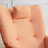 Modern Cotton Linen Upholstered Rocking Chair With Armrests - Sleep Galleria