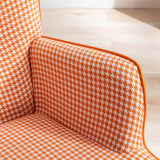 Modern Cotton Linen Upholstered Rocking Chair With Armrests - Sleep Galleria