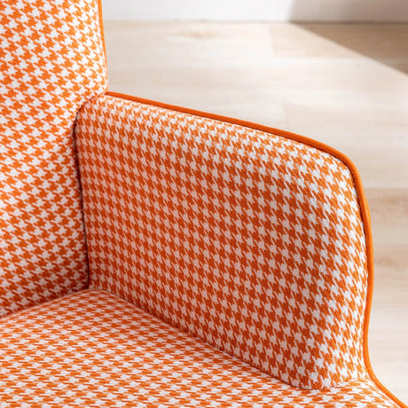 Modern Cotton Linen Upholstered Rocking Chair With Armrests - Sleep Galleria