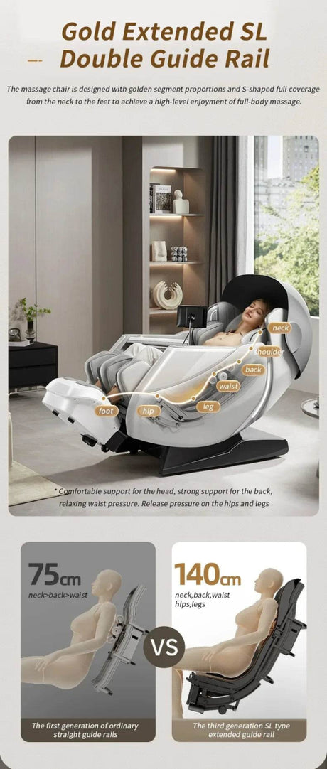 4D SL Airbag Zero Gravity Full Body Massage Chair - ukLife - Sleep Galleria