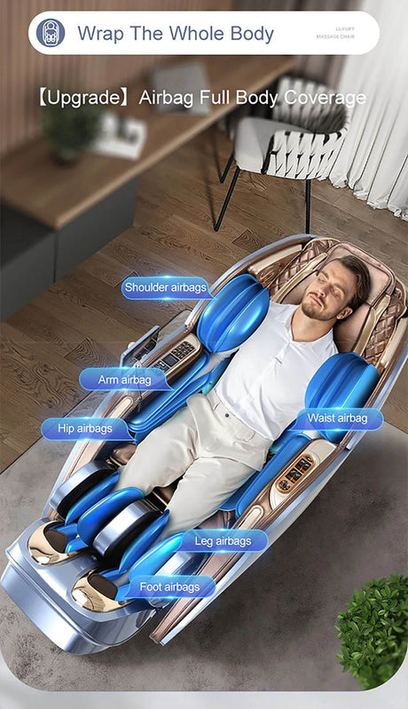 4D SL Full Body Airbag Zero Gravity Massage Chair - ukLife - Sleep Galleria