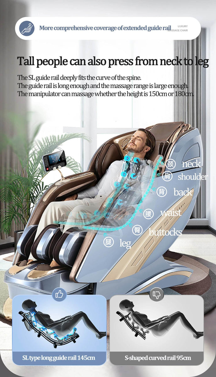 4D SL Full Body Airbag Zero Gravity Massage Chair - ukLife - Sleep Galleria