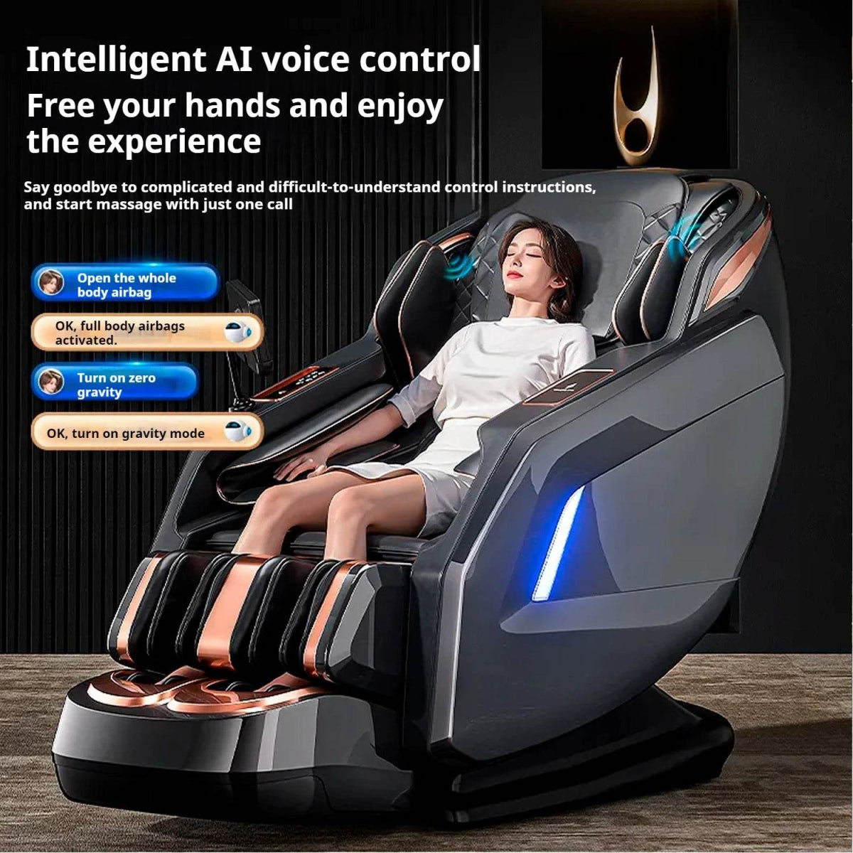 4D SL - Track Zero Gravity Full Body Air Massage Chair - ukLife - Sleep Galleria