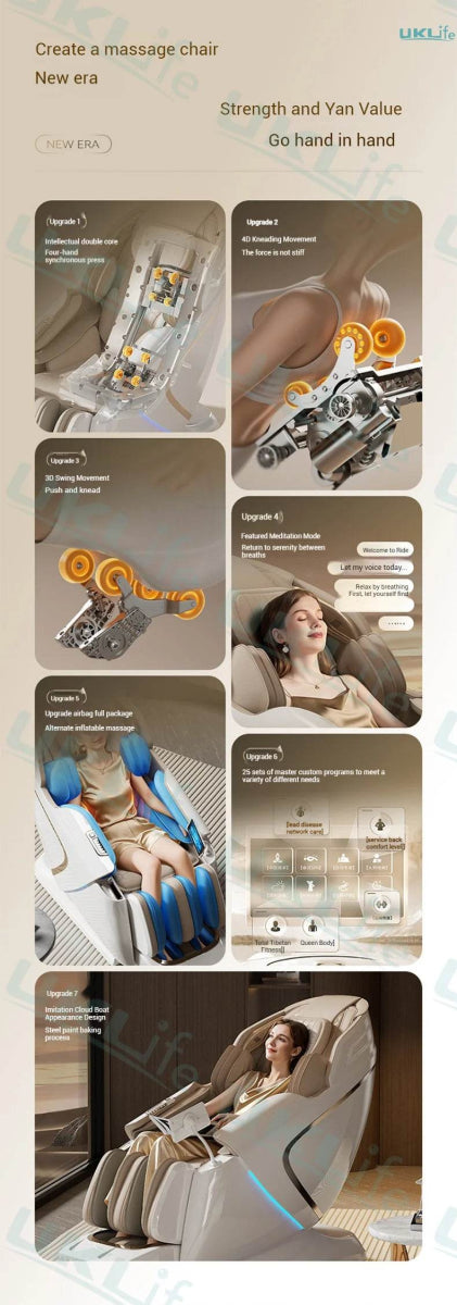 Dual-Core 4D SL-Track Zero Gravity Massage Chair - Sleep Galleria