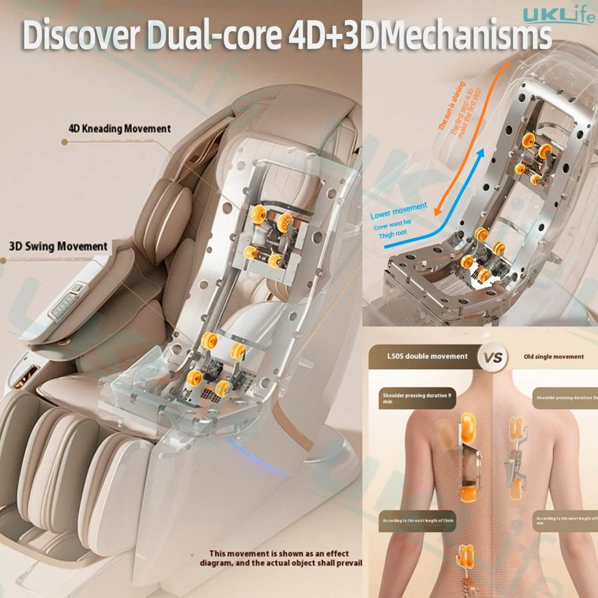 Dual-Core 4D SL-Track Zero Gravity Massage Chair - Sleep Galleria