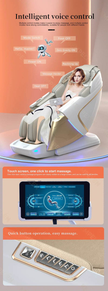 Dual-Core 4D SL-Track Zero Gravity Massage Chair - Sleep Galleria