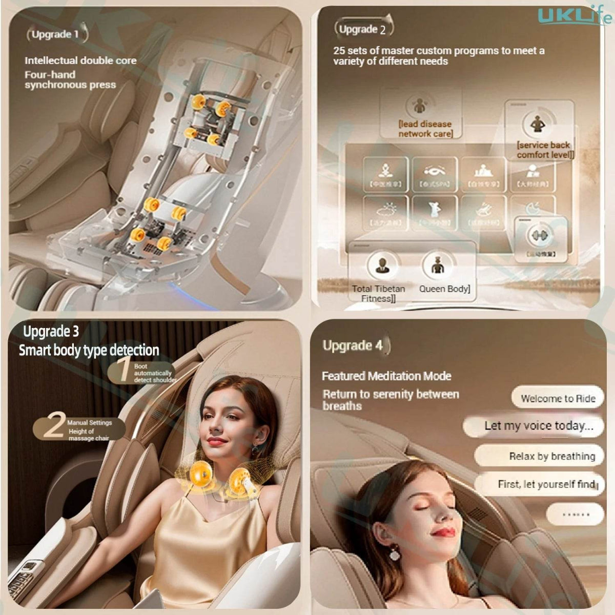 Dual-Core 4D SL-Track Zero Gravity Massage Chair - Sleep Galleria