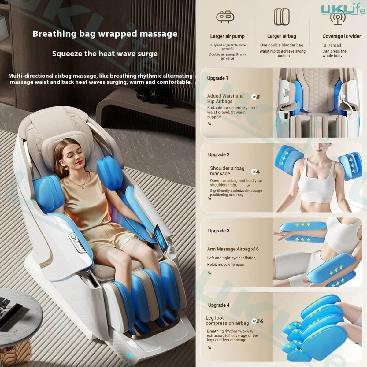 Dual-Core 4D SL-Track Zero Gravity Massage Chair - Sleep Galleria