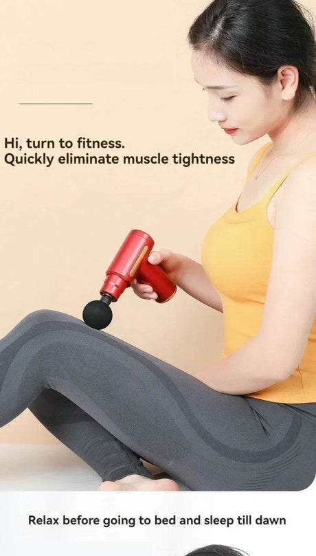 Mini Portable USB Battery Massage Gun With Four Heads - Sleep Galleria