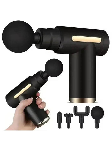 Mini Portable USB Battery Massage Gun With Four Heads - Sleep Galleria