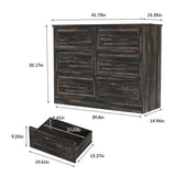 6-Drawer Modern Wood Dresser With Charging Station - Sleep Galleria