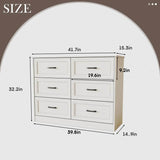 6-Drawer Modern Wood Dresser With Charging Station - Sleep Galleria