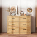6-Drawer Modern Wood Dresser With Charging Station - Sleep Galleria
