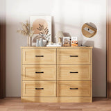 6-Drawer Modern Wood Dresser With Charging Station - Sleep Galleria