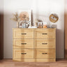 6-Drawer Modern Wood Dresser With Charging Station - Sleep Galleria