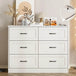 6-Drawer Modern Wood Dresser With Charging Station - Sleep Galleria