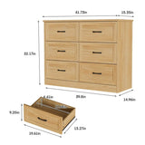 6-Drawer Modern Wood Dresser With Charging Station - Sleep Galleria