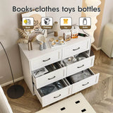 6-Drawer Modern Wood Dresser With Charging Station - Sleep Galleria
