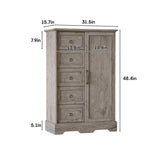 Farmhouse 5-Drawer Dresser With Sliding Barn Door - Sleep Galleria