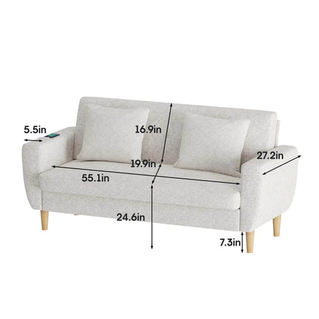 Modern Plush Living Room Loveseat Sofa - Sleep Galleria